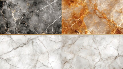 Seamless pattern of four different marble textures.