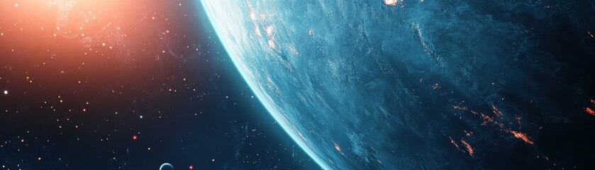 Fototapeta premium Magnificent View of Planet Earth from Outer Space