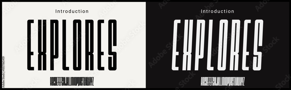 Poster condensed vector fonts. alphabet of sans serif font with modern and minimalist typography.