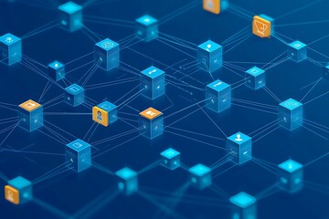 Interconnected Digital Cubes Network Visualizing Content Sharing and Collaboration