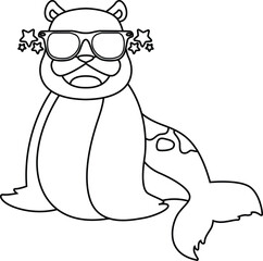 Seal Sunglasses Animal Vector Graphic Art Illustration