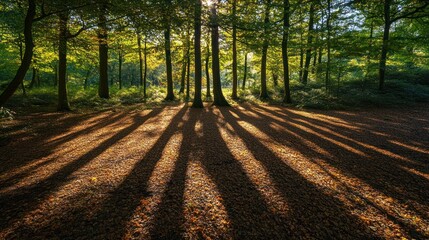 Sunlight Filtering Through Trees