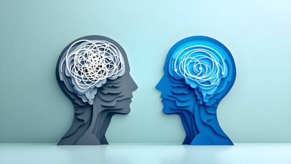 Conceptual Illustration of Mindset and Communication