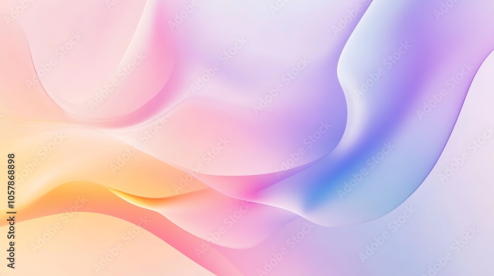 Poster simple abstract background with soft pastel gradients blended together softly, creating a relaxing a