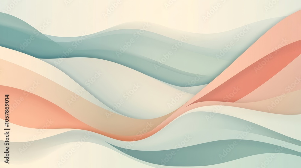 Poster simple abstract background with soft pastel gradients blended together softly, creating a relaxing a