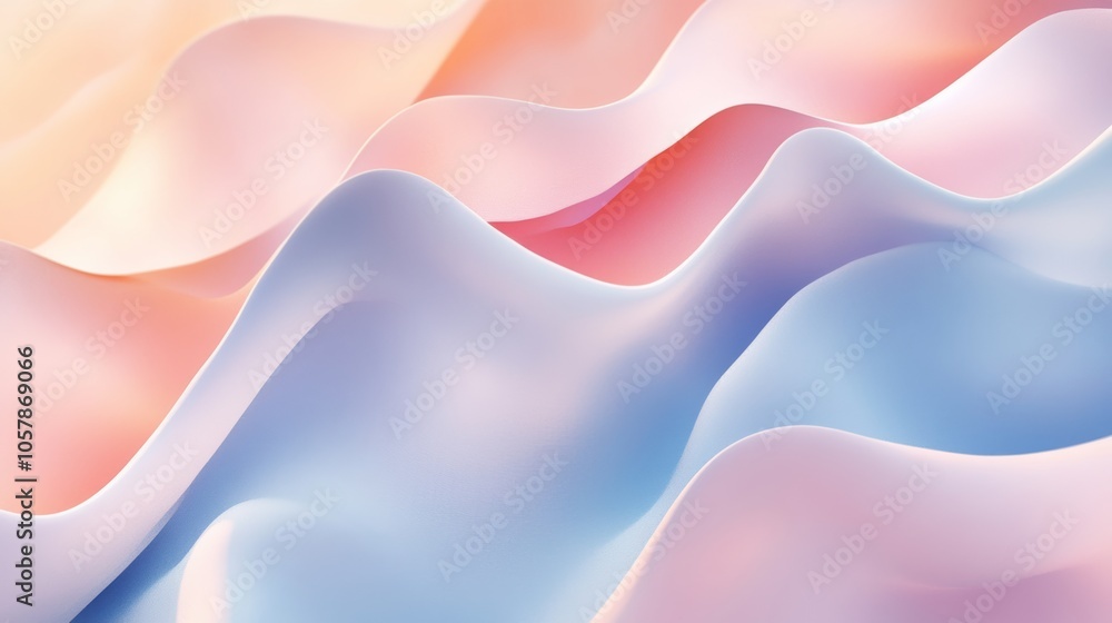 Poster simple abstract background with soft pastel gradients blended together softly, creating a relaxing a