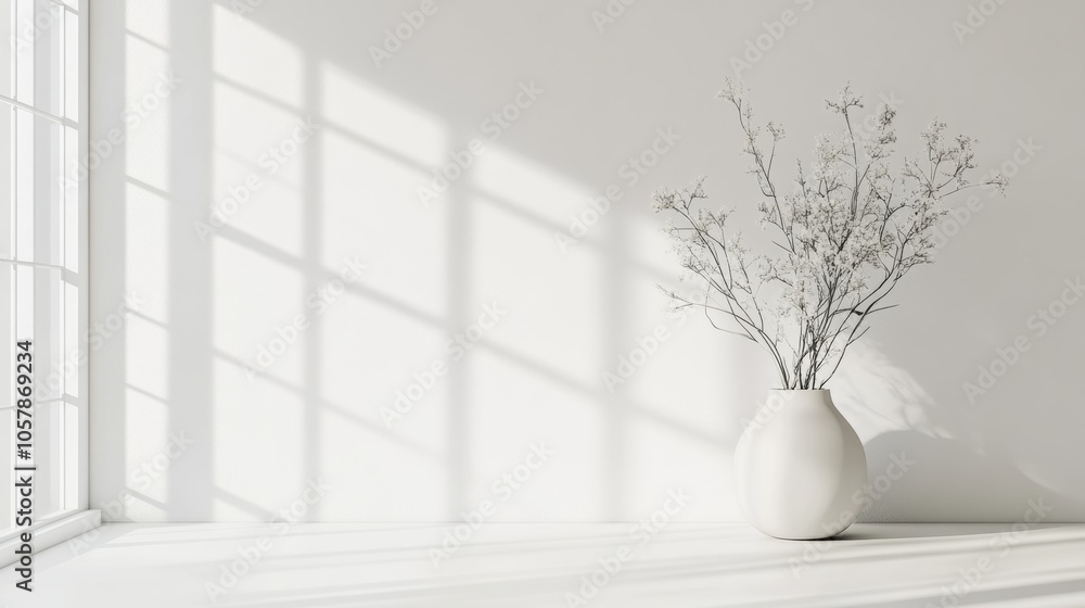 Aufkleber plain white background with soft shadows and a clean look, perfect for simple and modern designs.