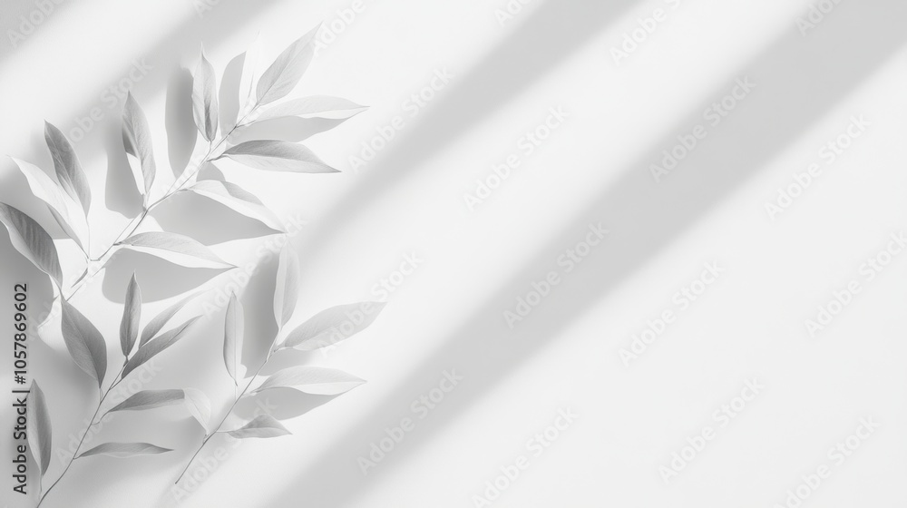 Poster plain white background with soft shadows and a clean look, perfect for simple and modern designs.