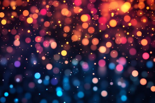 Colorful scatter plot, glowing dots, conceptual design, abstract art
