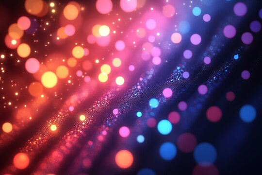 Colorful scatter plot, glowing dots, conceptual design, abstract art