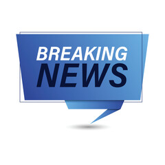 Speech Bubble And Breaking News Text Banner Vector Design.