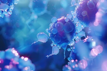 blue cell life biology medicine scientific molecular research background