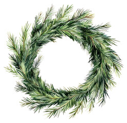 PNG Green Pine Christmas Wreath wreath illustration christmas.