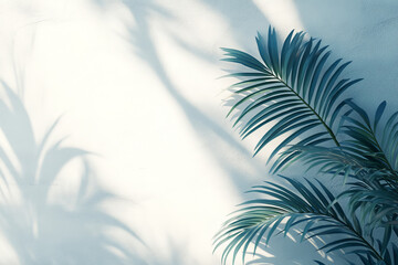 palm leaves and shadows a minimalist tropical decor concept