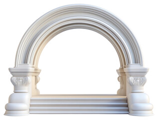 PNG Arch 3d podium architecture arched white.