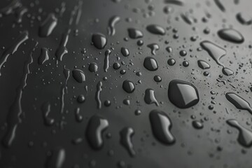 Water droplets on a gray background.