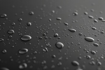 Water droplets on a gray background.