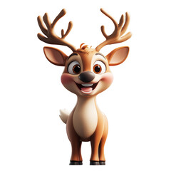 Christmas Reindeer on isolate transparency background, PNG