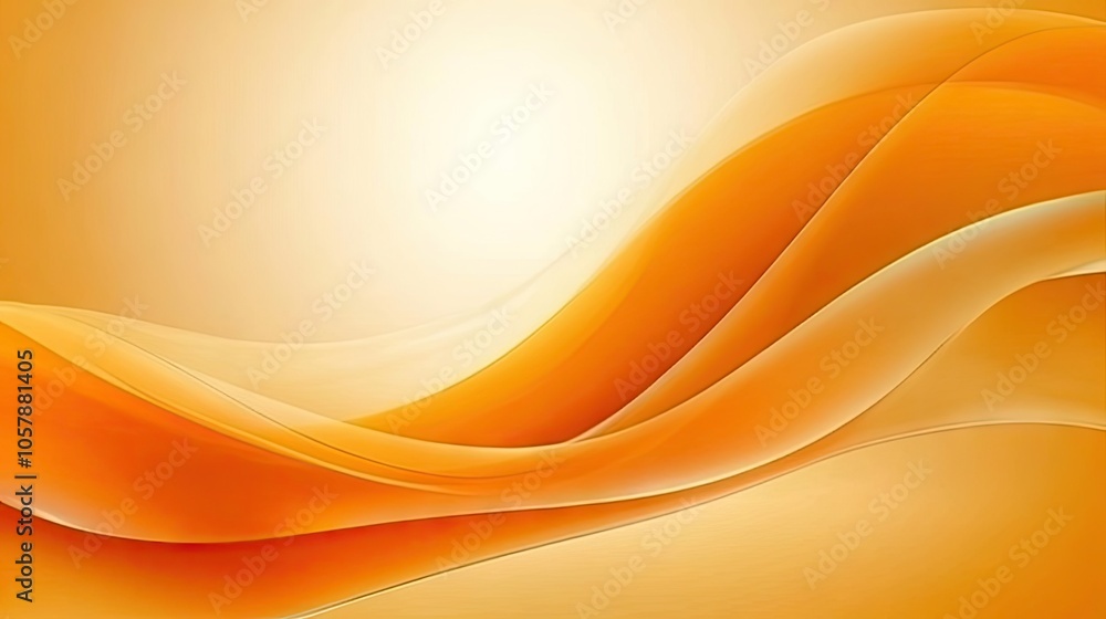 Poster dynamic orange technology background with futuristic lines and polygonal structures