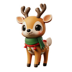 Fototapeta premium Christmas Reindeer on isolate transparency background, PNG