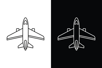 Plane icon vector icon on White Vector Background.