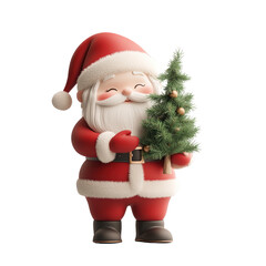 Obraz premium Santa Claus on isolate transparency background, PNG
