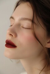 Fototapeta premium Lipsticks covered lips