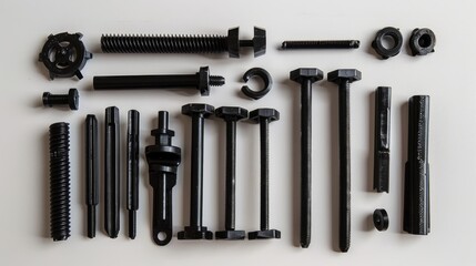 Fototapeta premium A collection of plastic wall anchors that are separated and placed on their own, away from any other objects or materials