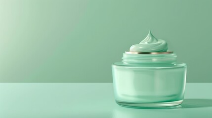 A skincare jar containing a luxurious cosmetic 