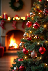 Concept photo of Happy New Year 2025 with Christmas Tree, space for text	
