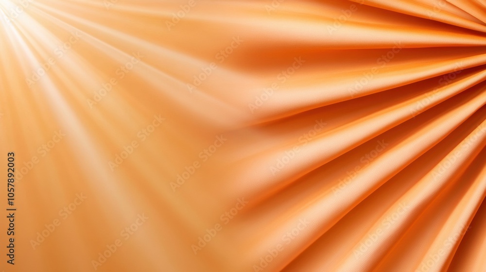 Poster radiant orange fabric folds create a dynamic and elegant abstract pattern, ai