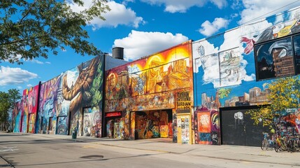 Mural art at East Williamsburg in Brooklyn.Outdoor art gallery known as the Bushwick Collective has most diverse collection of street art in Brooklyn 
