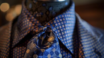 The topic of discussion revolves around the various aspects of clothing, including formal wear, fashion, and objects. Specifically, the focus is on a close-up view of a shirt