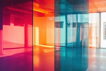 Vertical glass user interface overlay for spatial configurations