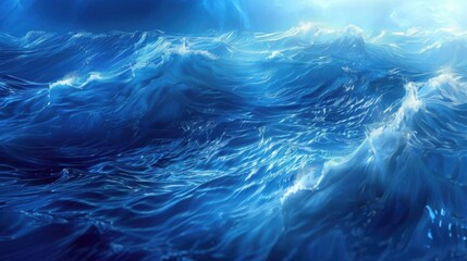 Blue Wave Background. Blue sea background.