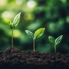 Fototapeta premium sprout growing from soil