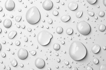 water droplets and macro photography on a white background