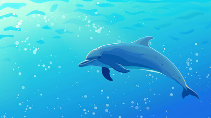 Naklejka premium dolphin in the water