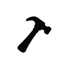 Hammer vector icon and tool with white background