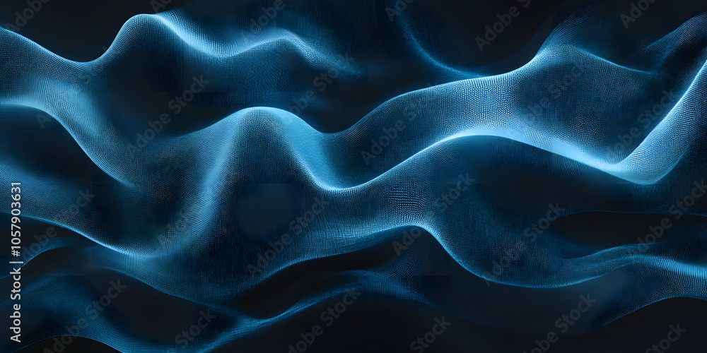 Canvas Prints abstract wavy blue background. waves from many lines. digital space. holographic background