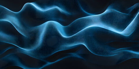 Obraz premium abstract wavy blue background. waves from many lines. digital space. holographic background