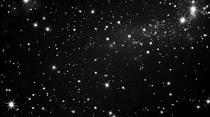 Obraz premium A beautiful starry night sky. The stars are twinkling and shining brightly against the black background of space.
