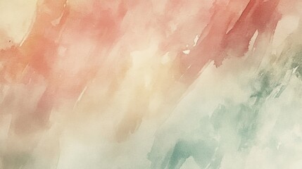 Fototapeta premium Watercolor-inspired background with soft brush strokes in pastel tones, perfect for creating beautiful and gentle designs.