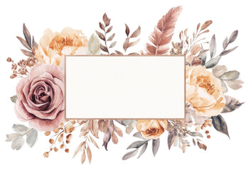 Fototapeta premium PNG Flowers illustration watercolor design.