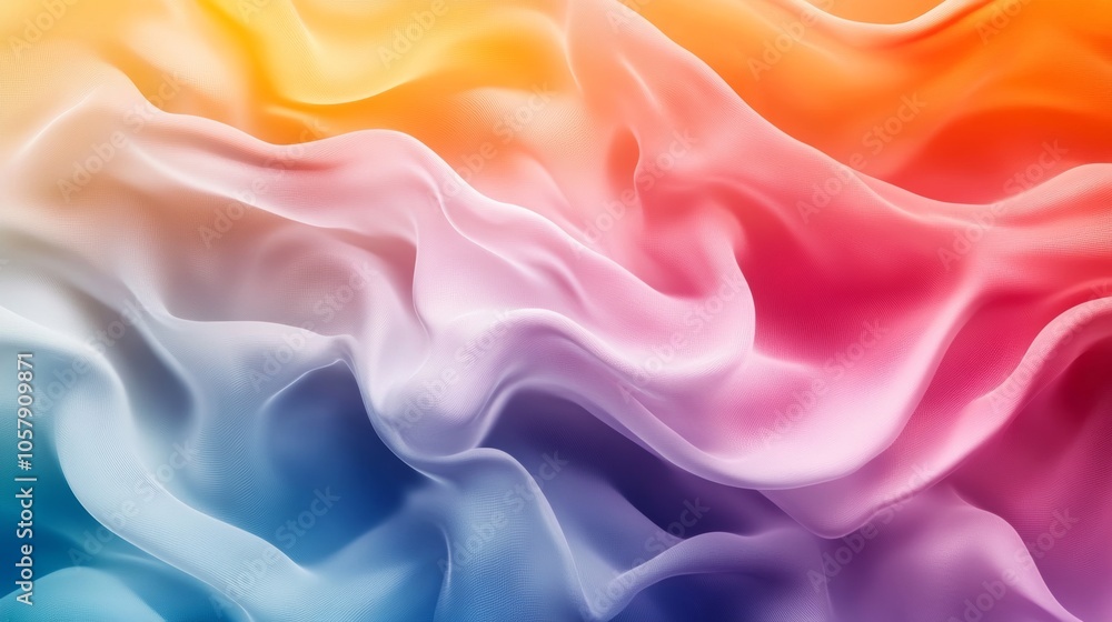 Poster an abstract gradient background with soft, flowing color transitions from warm to cool tones,