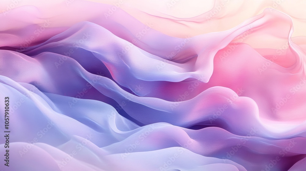 Poster abstract wave background with flowing waves and soft gradients, creating a sense of movement and ser