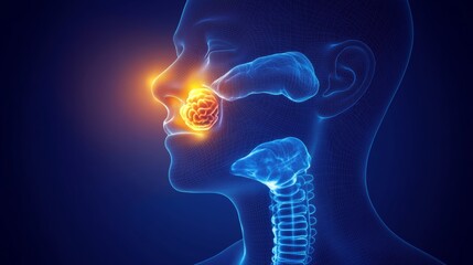 Diagram of the endocrine system showing the glands involved in hormone production, including the pituitary, thyroid, and adrenal glands.