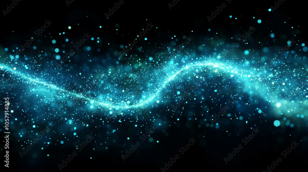 Poster abstract digital network background featuring intricate geometric patterns in vibrant colors. this d