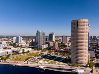 Stock phjoto Downtown Tampa on Hillsborough River 2024