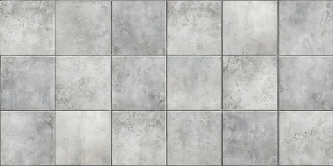 Naklejka premium Minimalist Gray Tile Grid Pattern - Modern Concrete Texture Closeup for Interior Design Concepts, Clean and Contemporary Aesthetic